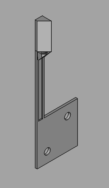 3D spausdintuvo apšvietimo šoninio laikiklio 3D modelis.