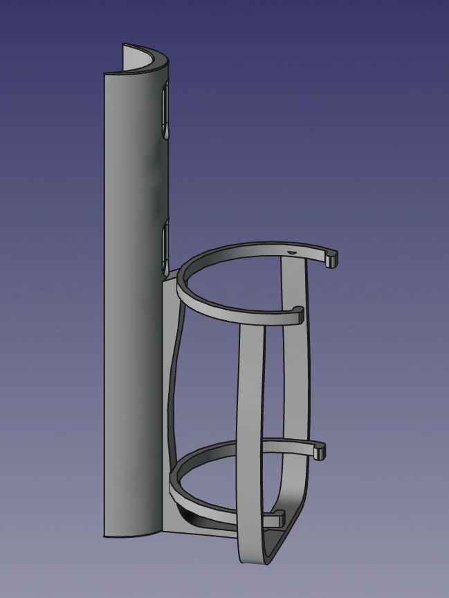 Antrojo gertuvės laikiklio 3D modelis.