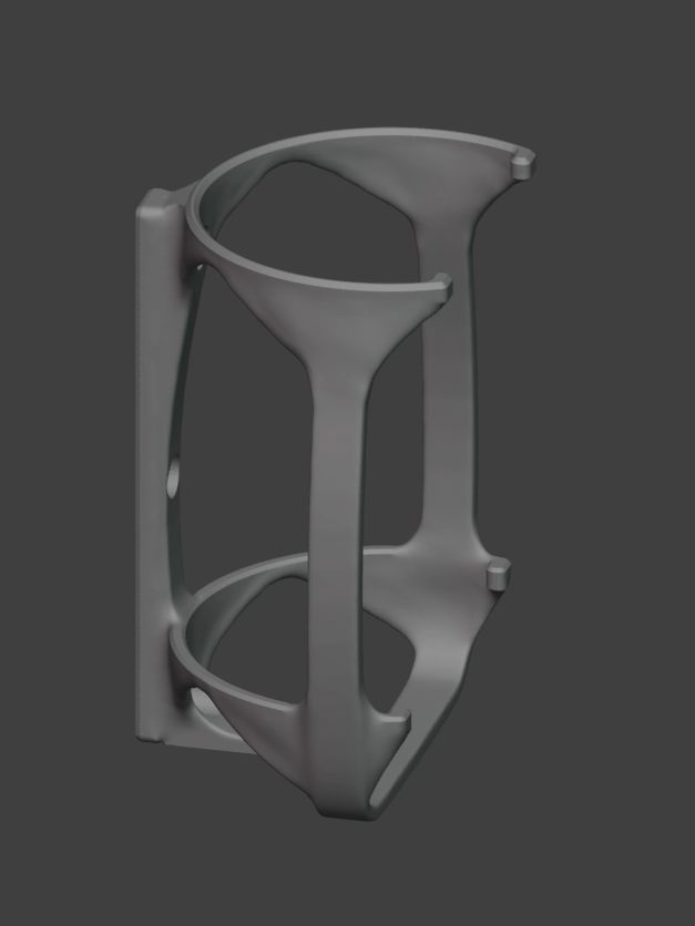 Trečiojo gertuvės laikiklio 3D modelis be kolonos.