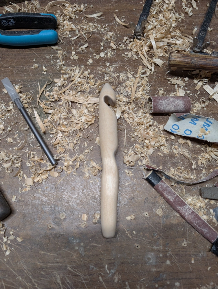 Dvidešimt penkių milimetrų vąšelio ketvirtas darbo etapas.